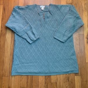 Partners Knit Aquamarine Sweater